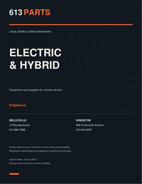 613 Parts Electric & Hybrid guide