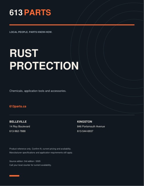 613 Parts Rust Protection guide